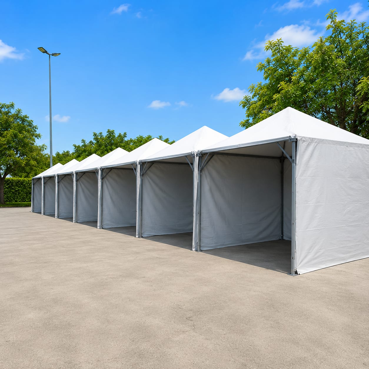 Tenda personalizada para ação de marca